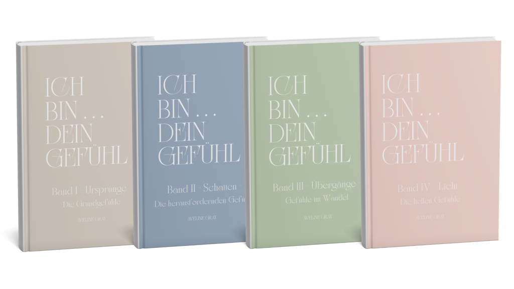 Die vier Bände der Buchreihe „Ich bin dein Gefühl“ von Aveline Gray