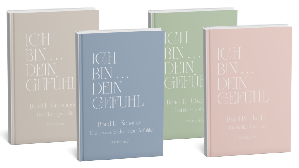 Die vier Bände der Buchreihe „Ich bin dein Gefühl“ von Aveline Gray